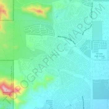 Verrado topographic map, elevation, terrain