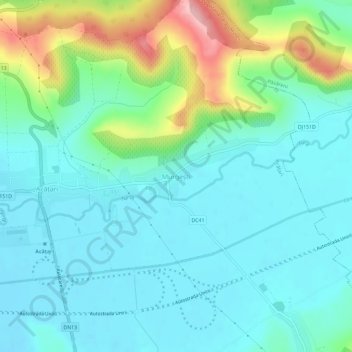 Murgești topographic map, elevation, terrain
