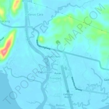 Sabang topographic map, elevation, terrain