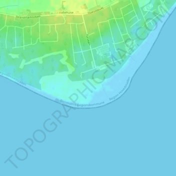 Dueodde topographic map, elevation, terrain