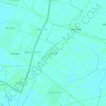 Jatirejo topographic map, elevation, terrain