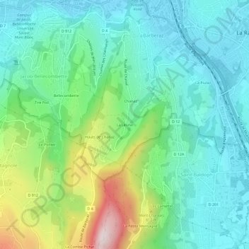 La Lésine topographic map, elevation, terrain