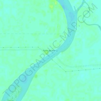 Porto da Manga topographic map, elevation, terrain