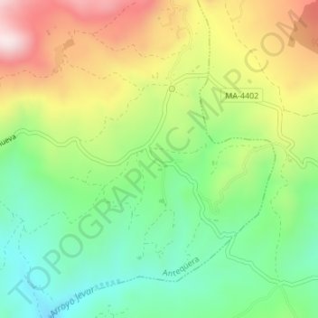 La Higuera topographic map, elevation, terrain