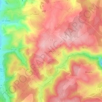 Freycenet topographic map, elevation, terrain