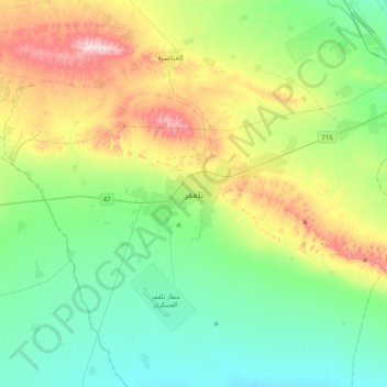 Tal Afar topographic map, elevation, terrain