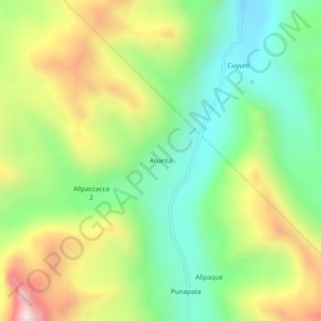 Ananta topographic map, elevation, terrain