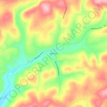 Balls Mills topographic map, elevation, terrain