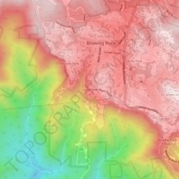 Laurel Park topographic map, elevation, terrain