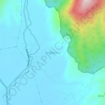 Tadokkong topographic map, elevation, terrain