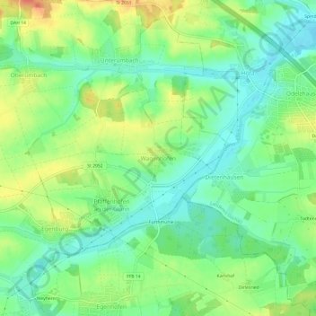 Wagenhofen topographic map, elevation, terrain