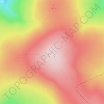 Cold Fell topographic map, elevation, terrain