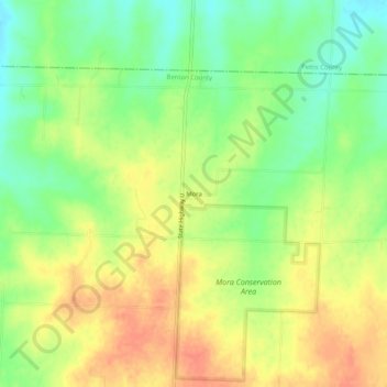 Mora topographic map, elevation, terrain