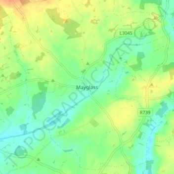 Mayglass topographic map, elevation, terrain