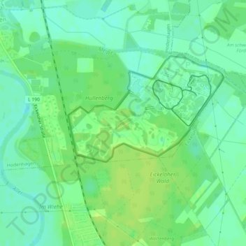 Zentralafrika topographic map, elevation, terrain