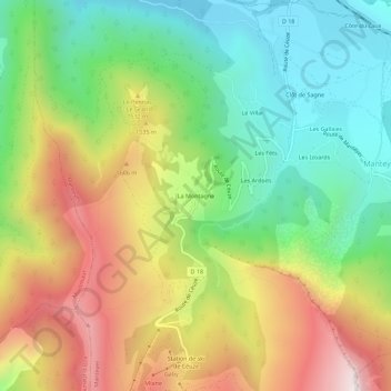 La Montagne topographic map, elevation, terrain