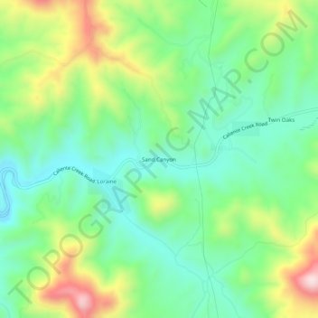Sand Canyon topographic map, elevation, terrain