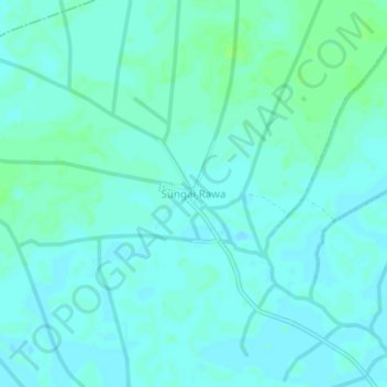 Sungai Rawa topographic map, elevation, terrain
