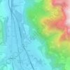 La Plagne topographic map, elevation, terrain