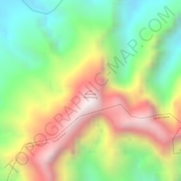 Gunung Malintang topographic map, elevation, terrain