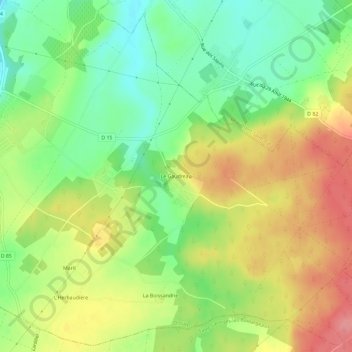 Le Gaudreau topographic map, elevation, terrain