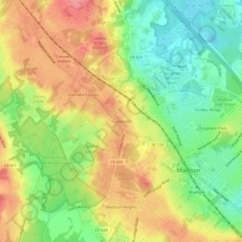 Fairwoods topographic map, elevation, terrain