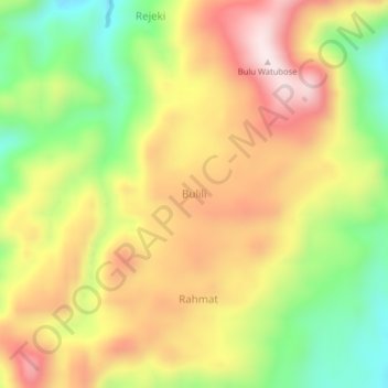 Bulili topographic map, elevation, terrain