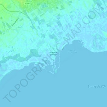 Cabanes du Salaison topographic map, elevation, terrain