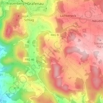 Liebersberg topographic map, elevation, terrain