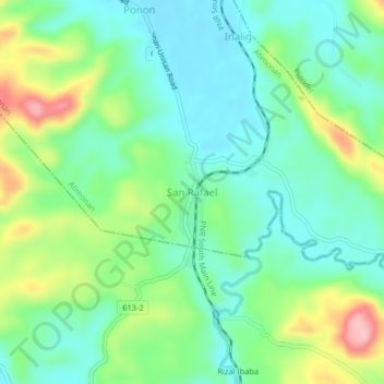 San Rafael topographic map, elevation, terrain