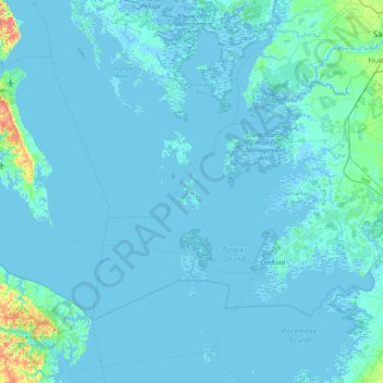 South Marsh Island topographic map, elevation, terrain