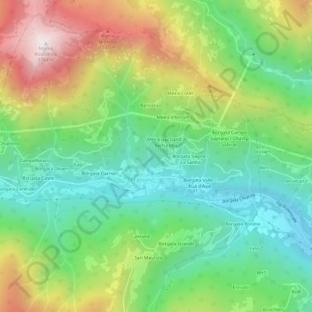 Meira Paseri topographic map, elevation, terrain