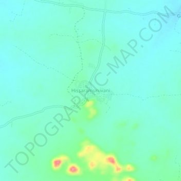 Hissaramuruvani topographic map, elevation, terrain