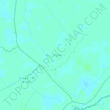 Teluk Pandan topographic map, elevation, terrain