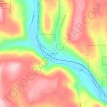 Cameron topographic map, elevation, terrain