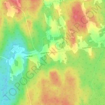 Forties topographic map, elevation, terrain