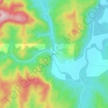 Hoskins topographic map, elevation, terrain