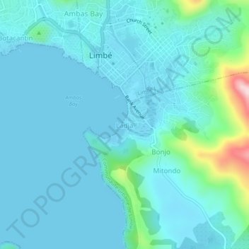 Ladja topographic map, elevation, terrain