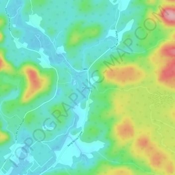 Pincebec topographic map, elevation, terrain