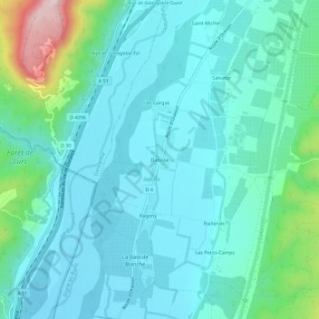 Dabisse topographic map, elevation, terrain