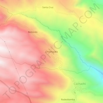 Chinchipata topographic map, elevation, terrain