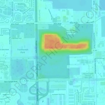 Mount Trashmore topographic map, elevation, terrain