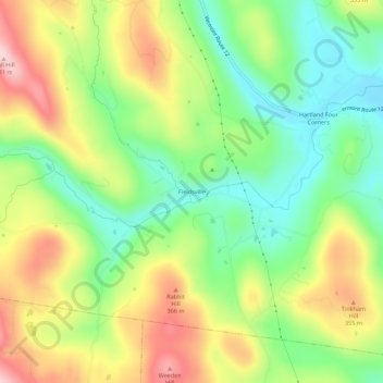 Fieldsville topographic map, elevation, terrain