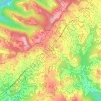 l'Hostal Nou topographic map, elevation, terrain