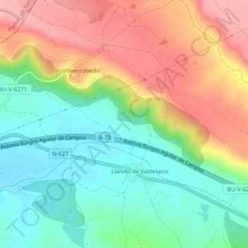 La Teja topographic map, elevation, terrain