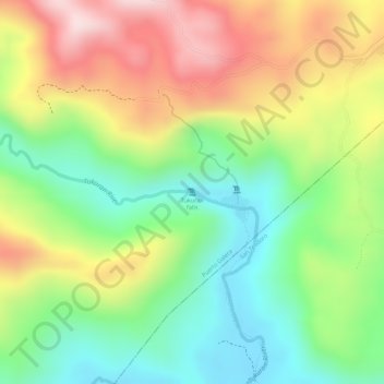 Tukuran falls topographic map, elevation, terrain