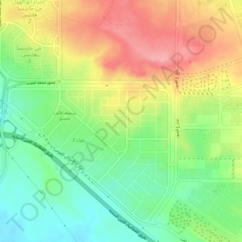 Industrial District topographic map, elevation, terrain