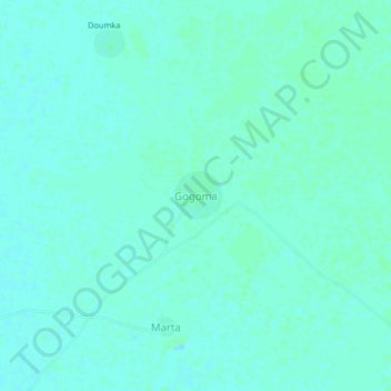 Gogoma topographic map, elevation, terrain
