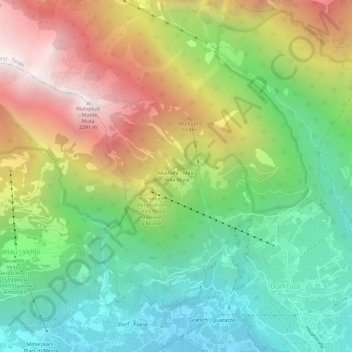 Muthöfe topographic map, elevation, terrain