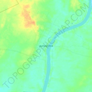 Siem Pang topographic map, elevation, terrain